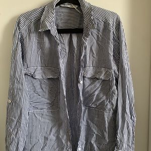 Zara striped blouse Size Large. Light material perfect for summer.